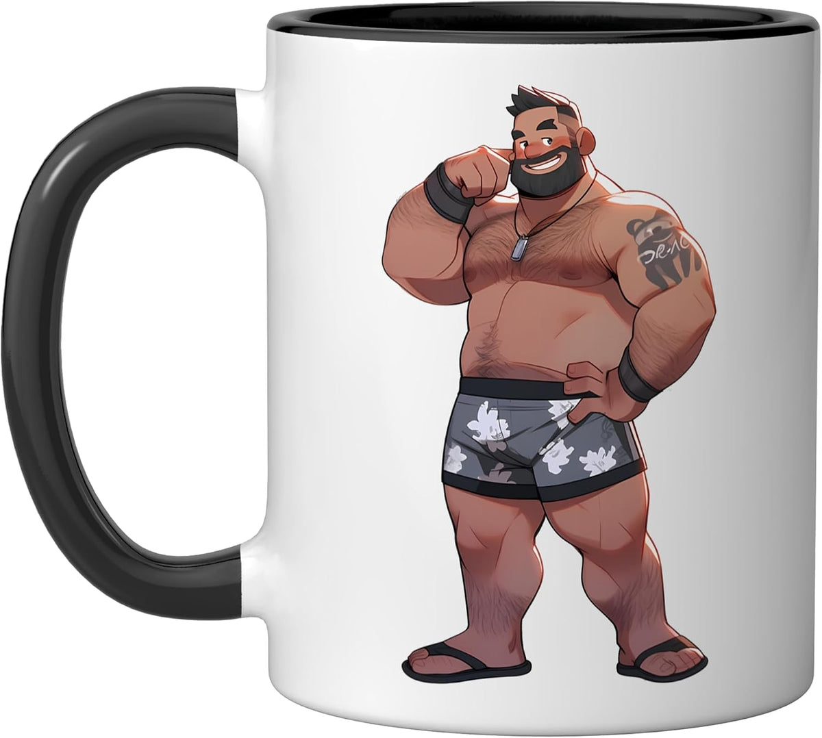 Gay Muscle Daddy Bear Art Pride Bear Brotherhood - Lgbtq Ceramic Mug