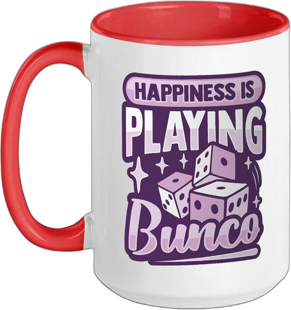 Happiness Is Playing Bunco Design For A Bunco Babe Ceramic Mug