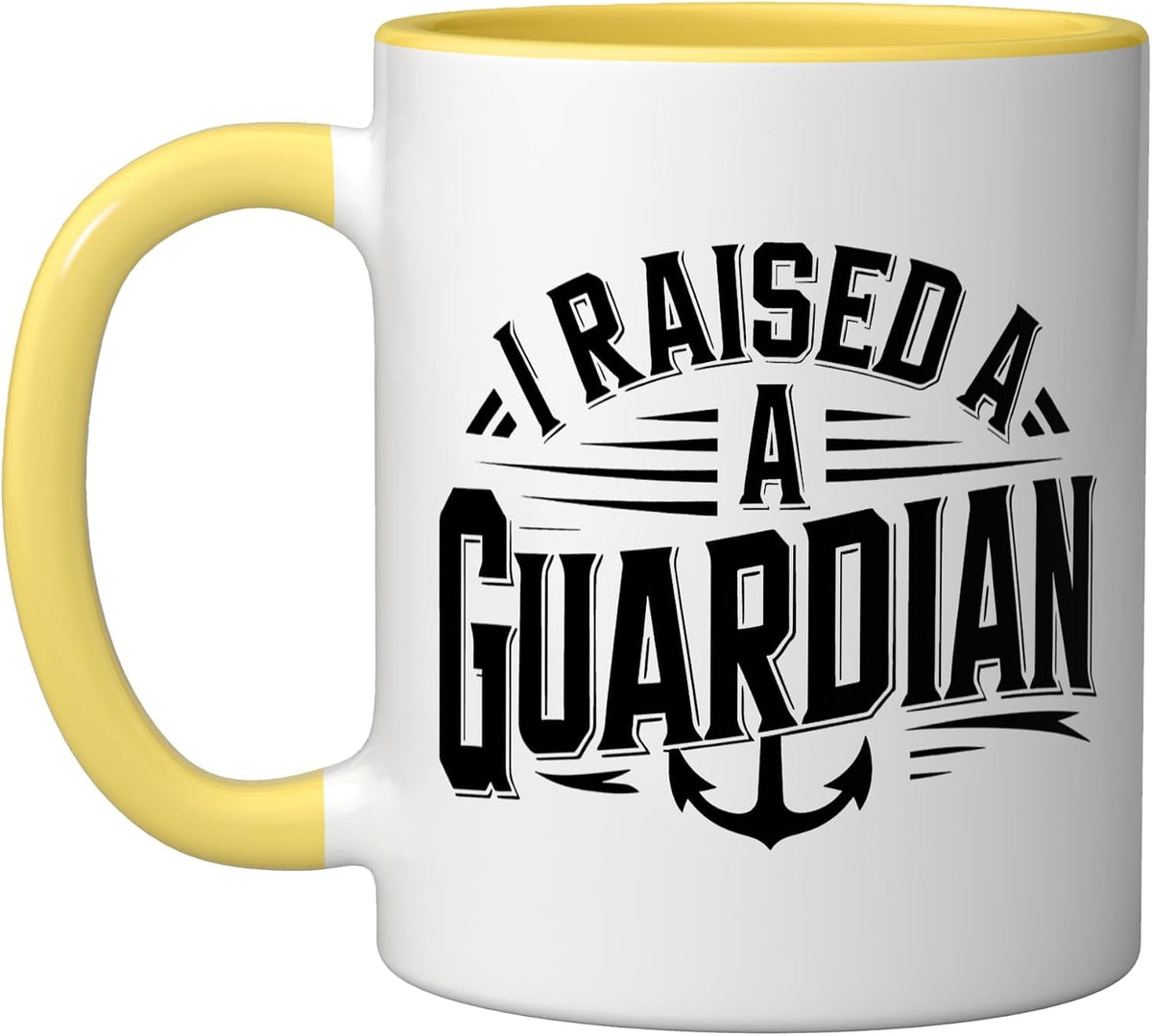 Proud Coast Guard Mom Raised Guardian Sea Coastie Uscg Ceramic Mug