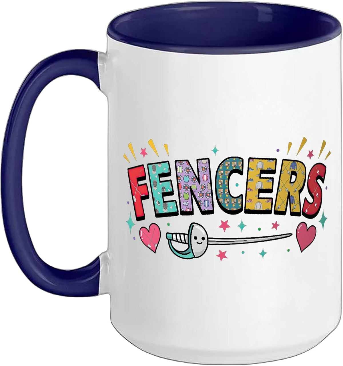 Fencing Foil Epee Sabre Fencer Fencers Fence Ceramic Mug