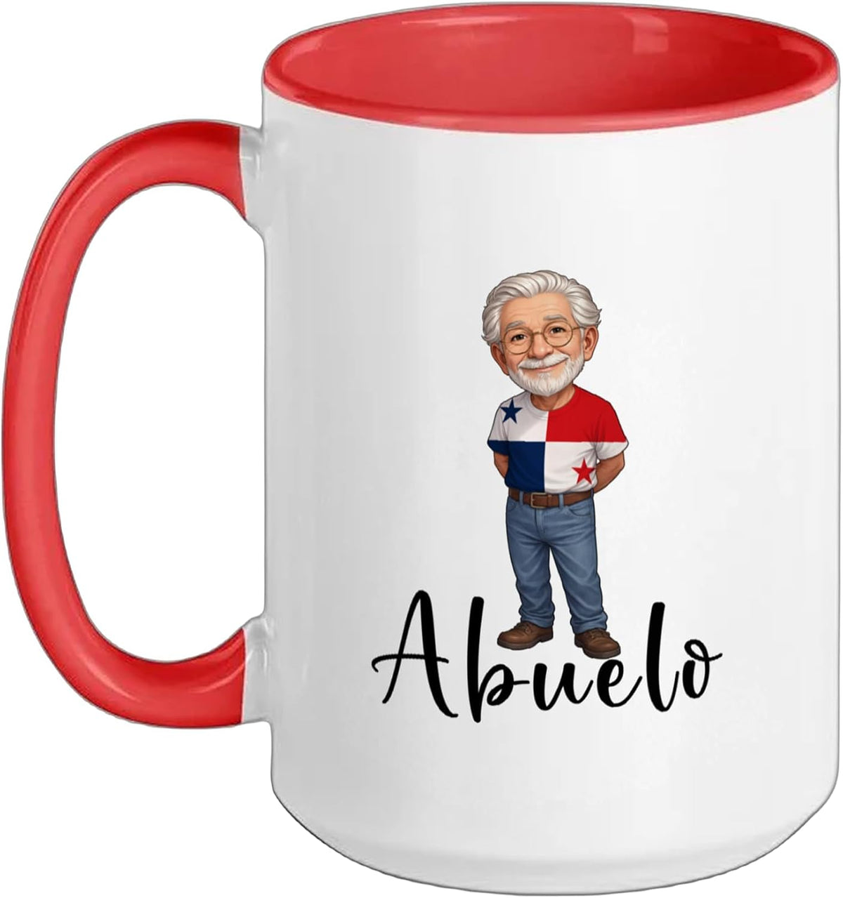 Panamanian Abuelo Granddad Flag Grandfather Grandpa Panama Ceramic Mug