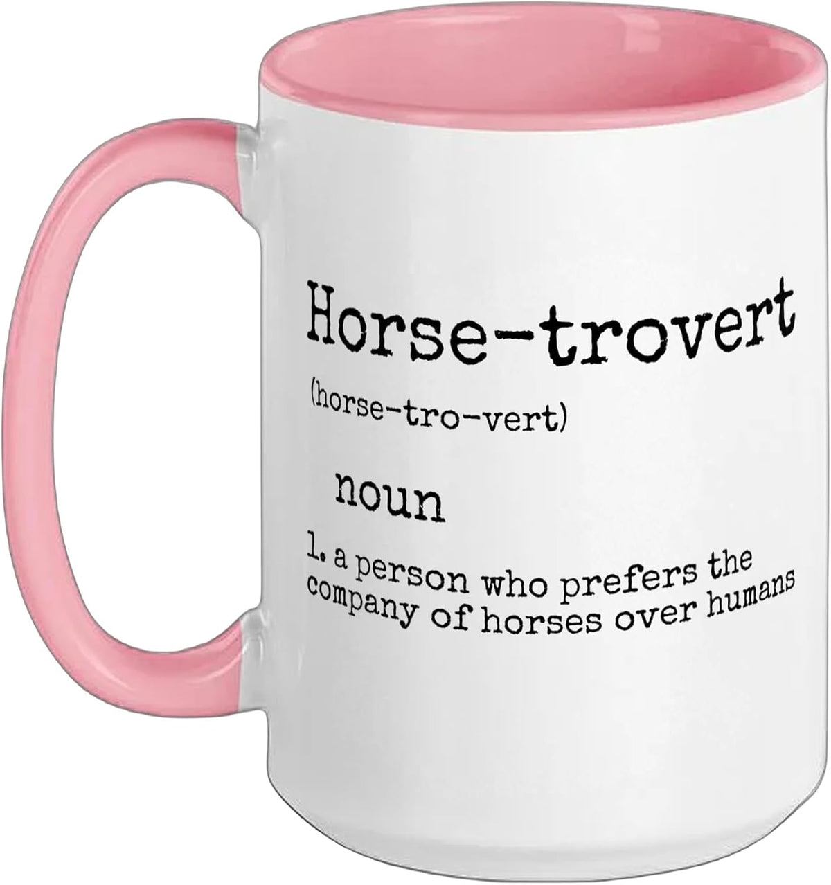 Horse Men Funny Equestrian Horse-Trovert Ceramic Mug