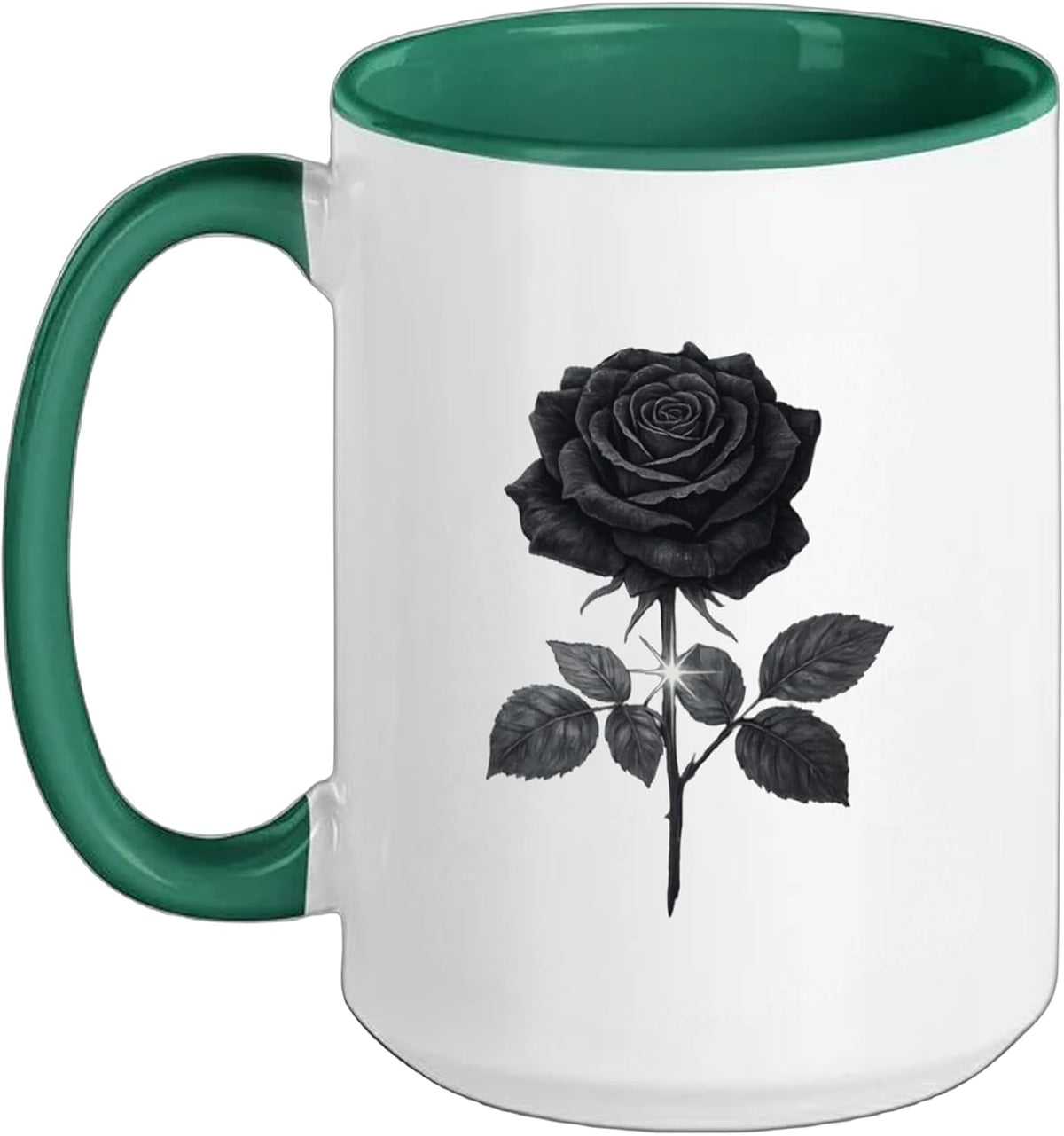 Black Rose Flower Botanist Garden Flower Rose Ceramic Mug