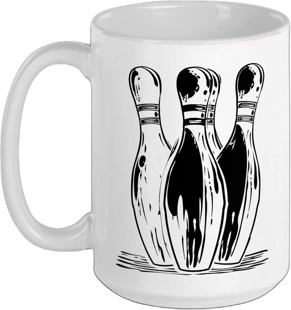 Oldschool Bowling Drawing Ceramic Mug
