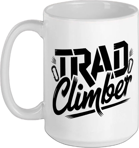 Trad Climber Traditional Climbing Gear Placement Identity Ceramic Mug
