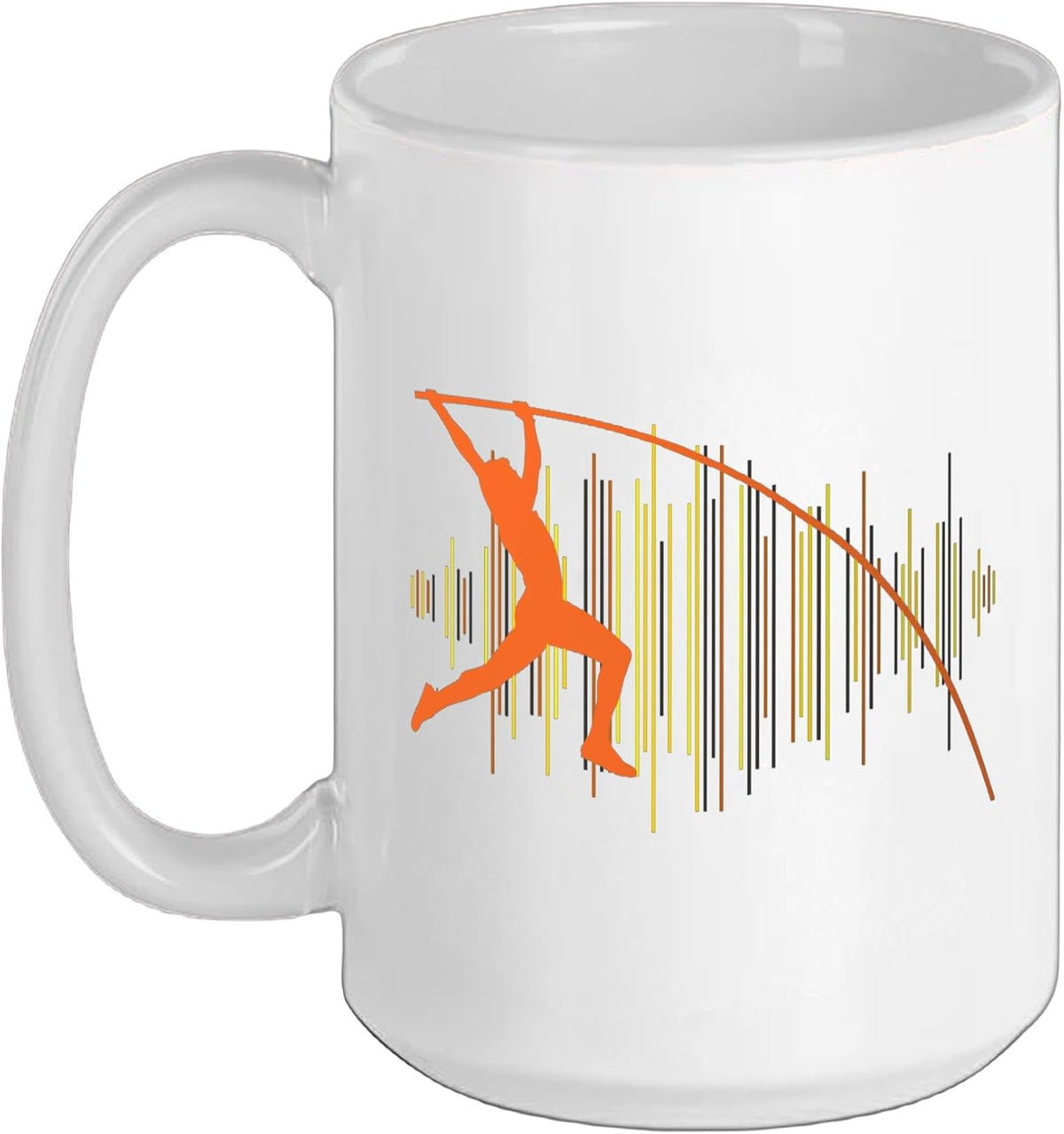 Pole Vault - Vintage Look Pole Vaulting Ceramic Mug