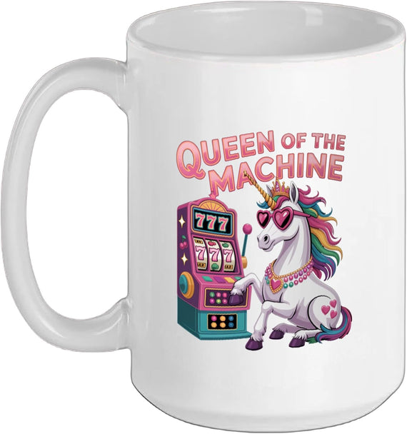 Cute Slot Machine Queen Casino Gambling Poker Player Ceramic Mug