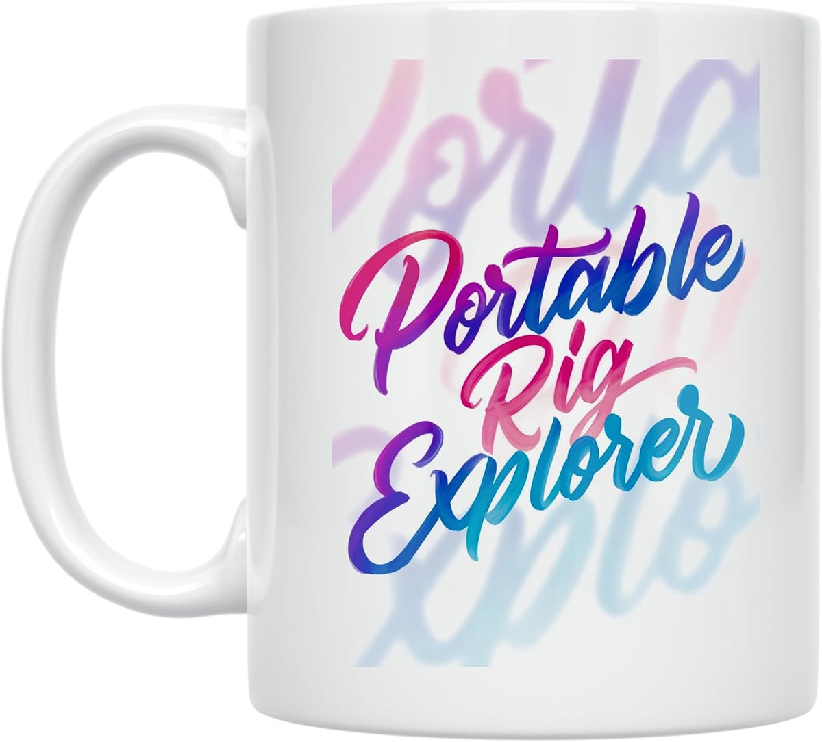 Portable Rig Explorer Mug - Vibrant Radio Art - Ceramic Ceramic Mug