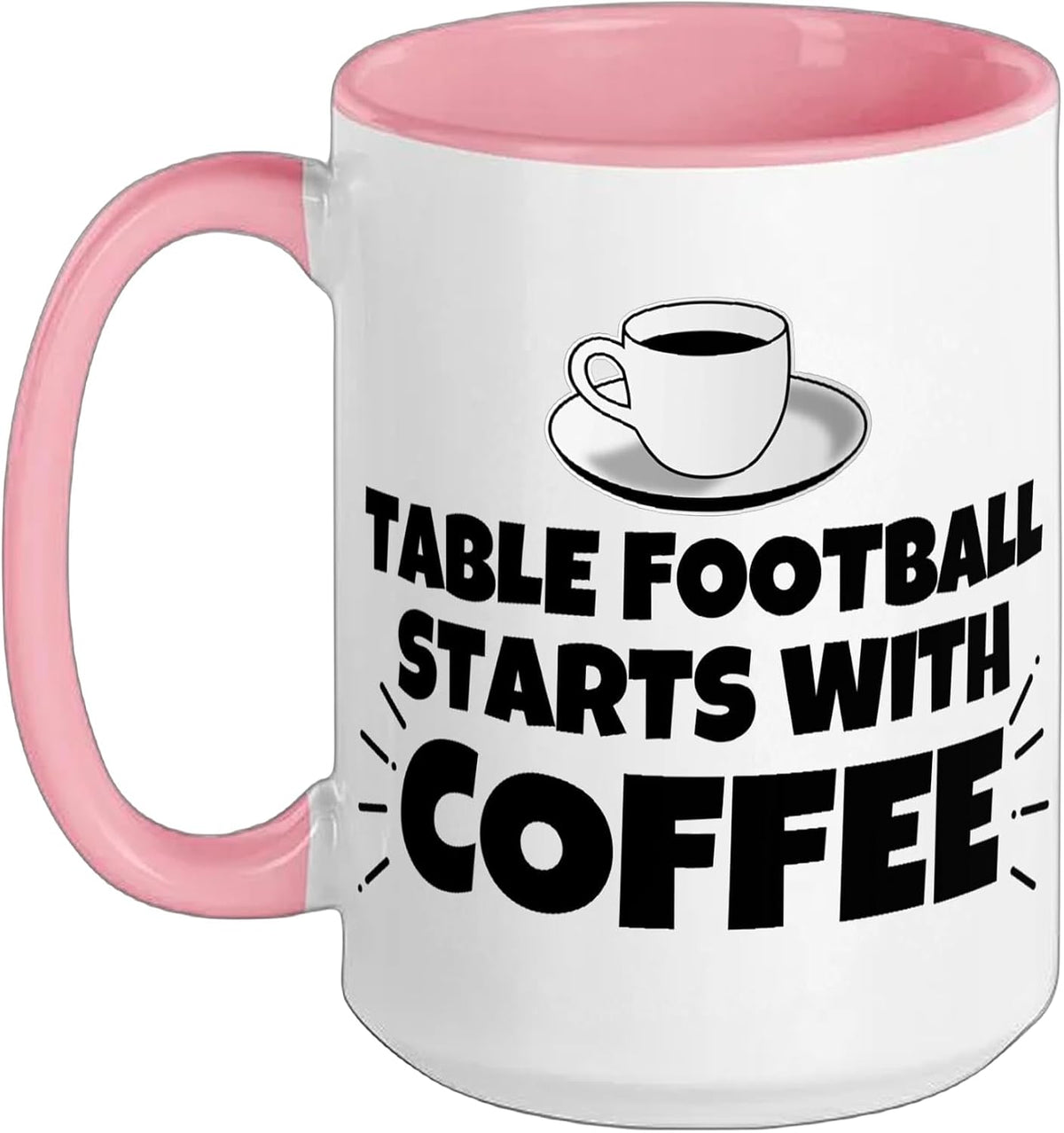 Table Football Starts With Coffee Ceramic Mug