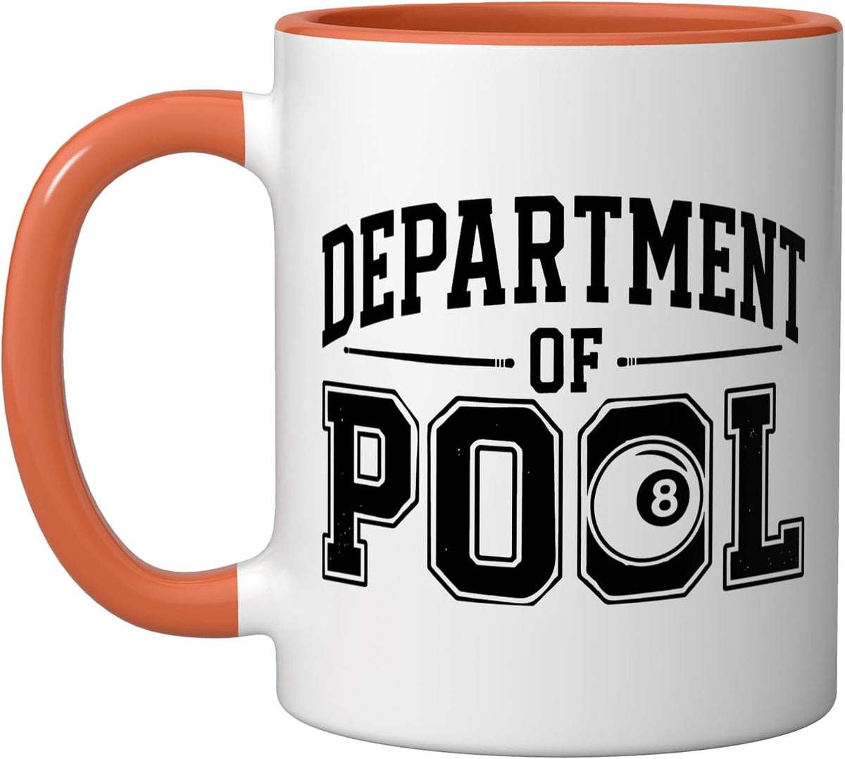 Billiards Dad Heads Department Pool Home Father Room Ceramic Mug