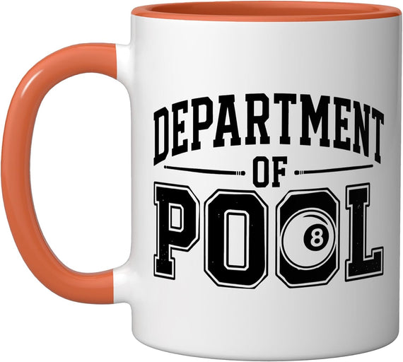 Billiards Dad Heads Department Pool Home Father Room Ceramic Mug