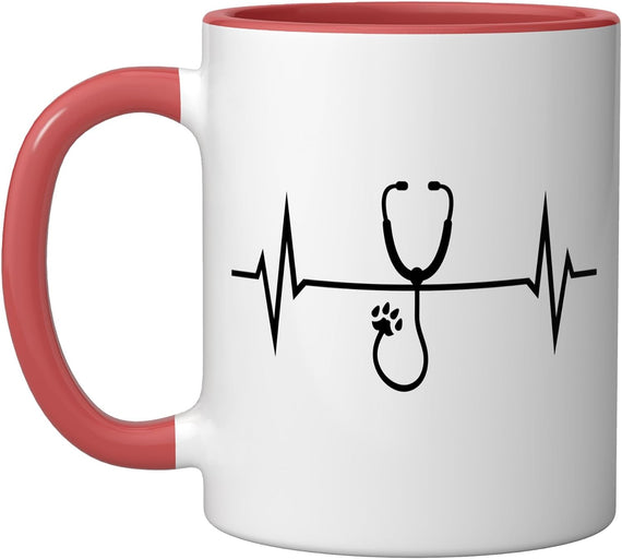 Veterinary Medicine Heartbeat Ceramic Mug