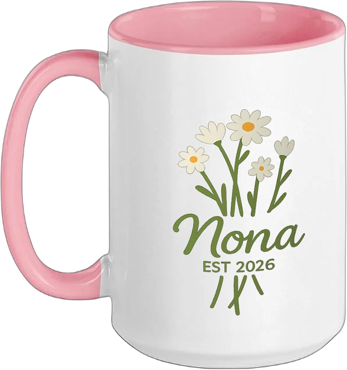 Daisy Nona Est 2026 Floral Ceramic Mug
