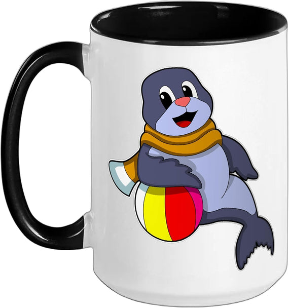Seal Swimming Water Polo Summer Ceramic Mug