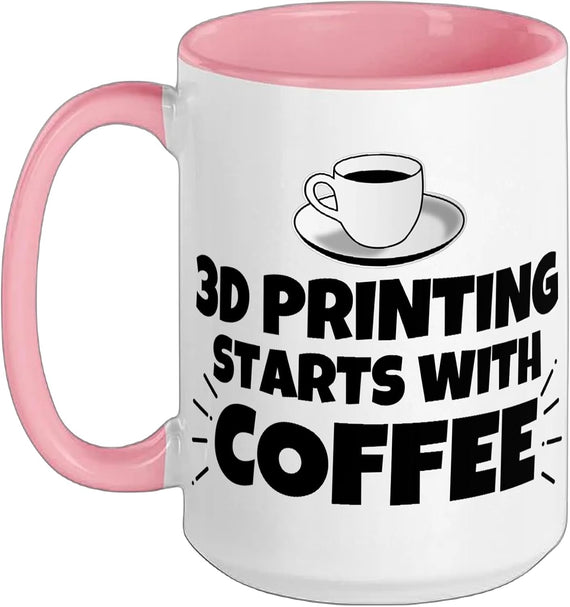 3d Printing Starts With Coffee Ceramic Mug
