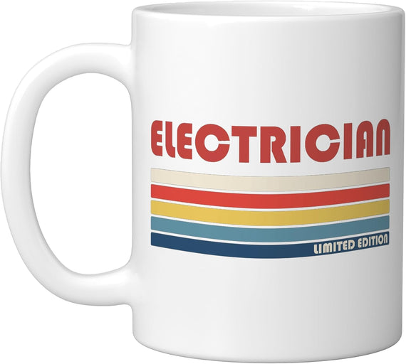 Electrician Limited Edition Retro Stripes Ceramic Mug
