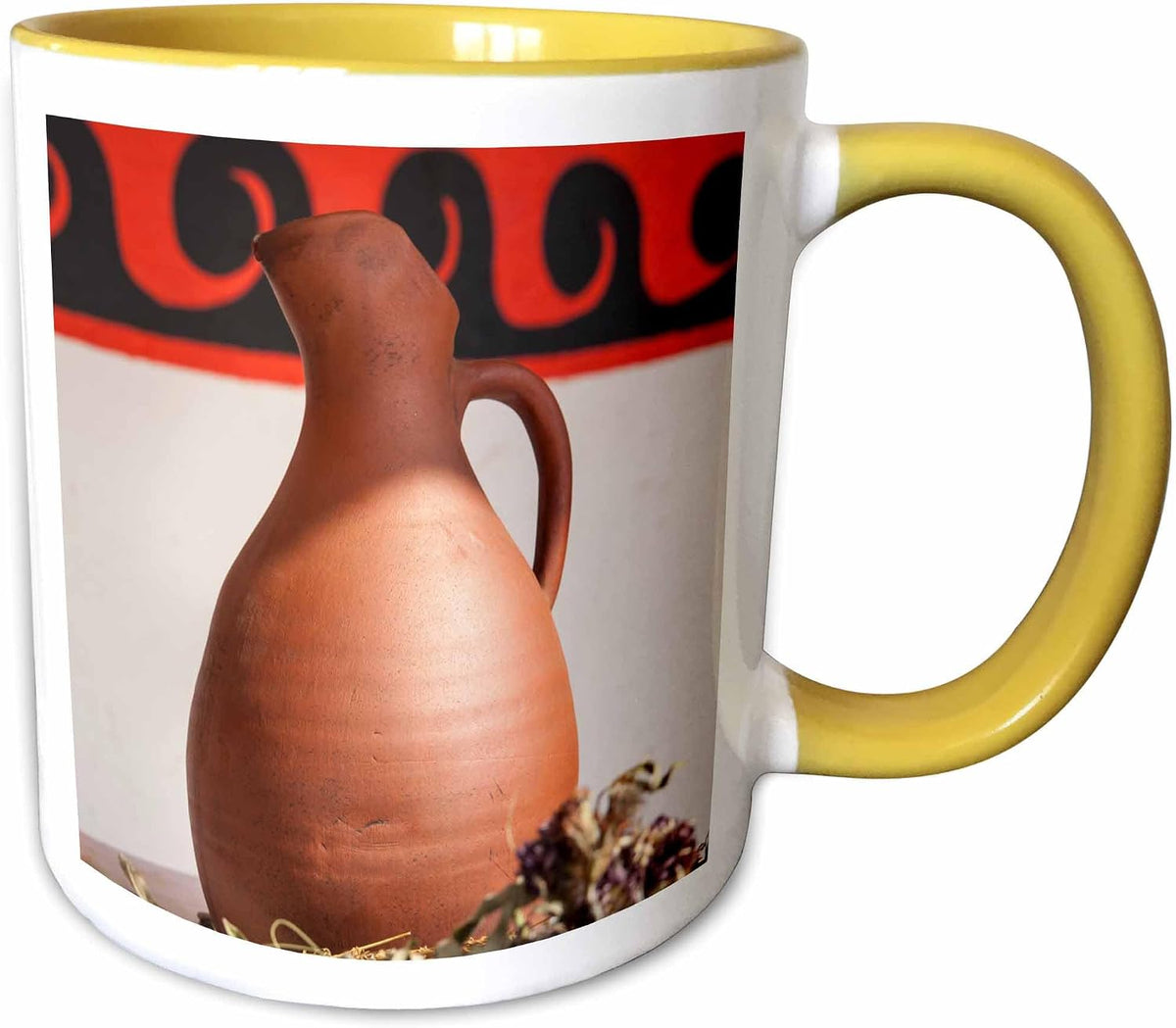 Replica Of Ancient Pitcher Made Of Clay Ceramic Mug