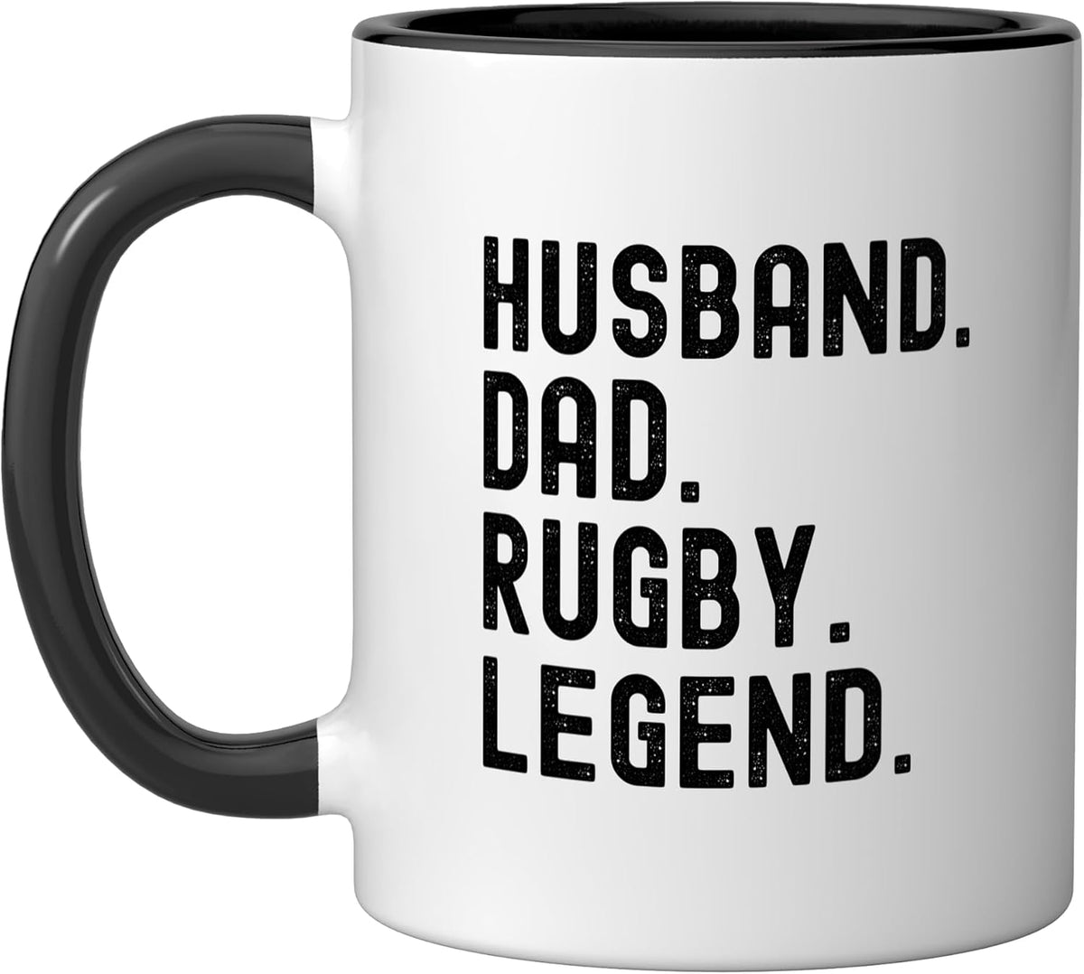 Husband Dad Rugby Legend Funny Sports Ceramic Mug