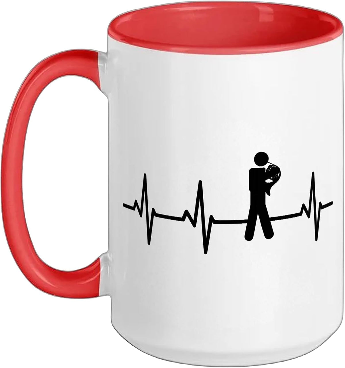 French Hornist Stickfigures Heartline French Horn Teacher Ceramic Mug
