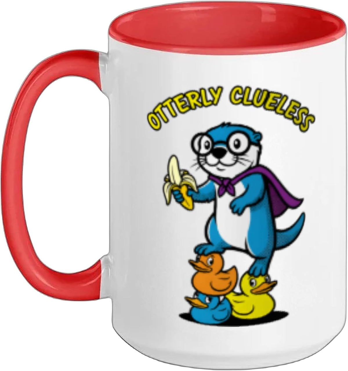 Funny Otterly Clueless Cute Hero Otter Design Men Women Ceramic Mug