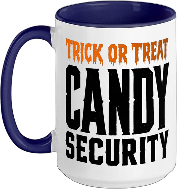 Trick or Treat Candy Security Funny Halloween Guard Ceramic Mug
