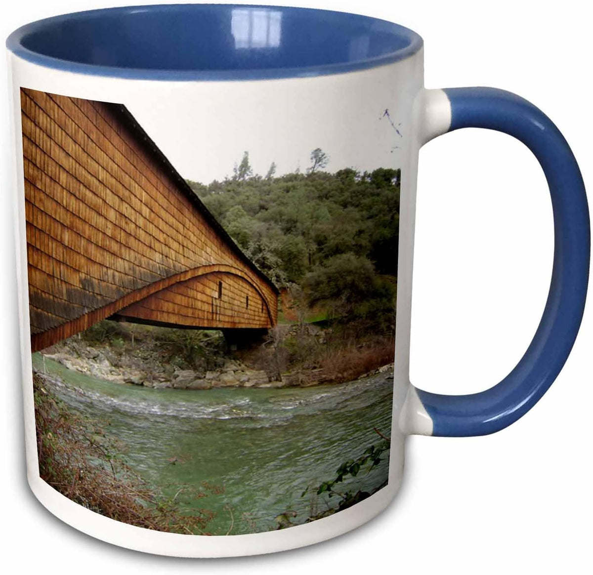Yuba River At Bridge Bridgeport Ceramic Mug