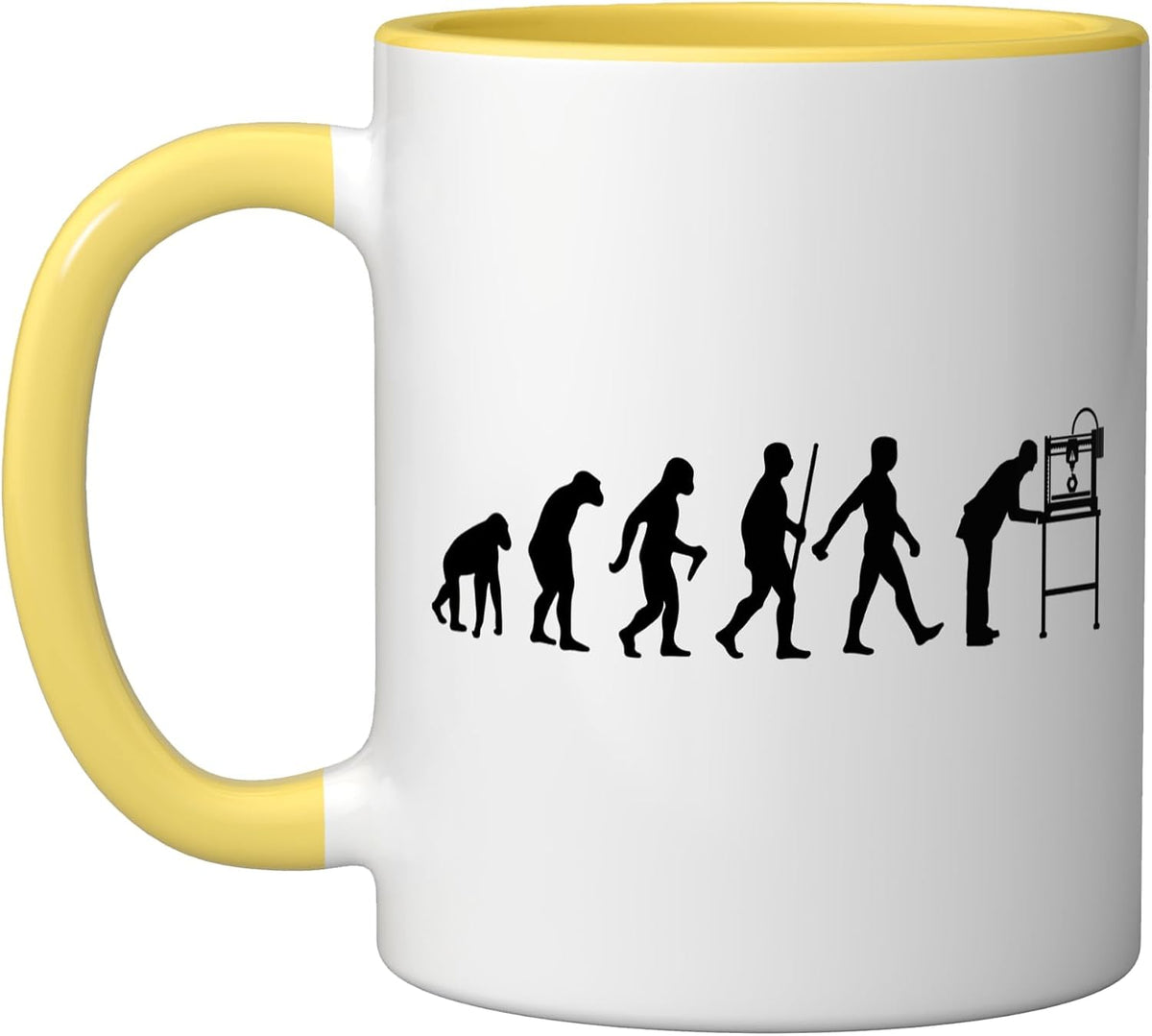 Funny 3d Printer Designs Men Women 3d Printing Evolution Ceramic Mug