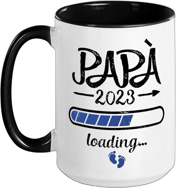 Papá 2023 Loading Dads To Be Daddy Baby Twins Future Papa Ceramic Mug