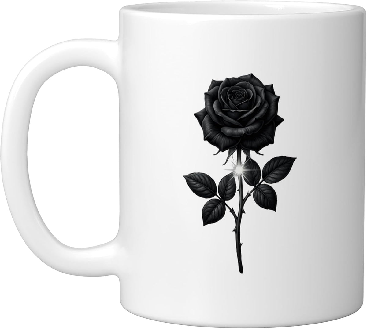 Black Rose Flower Botanist Garden Flower Black Rose Ceramic Mug