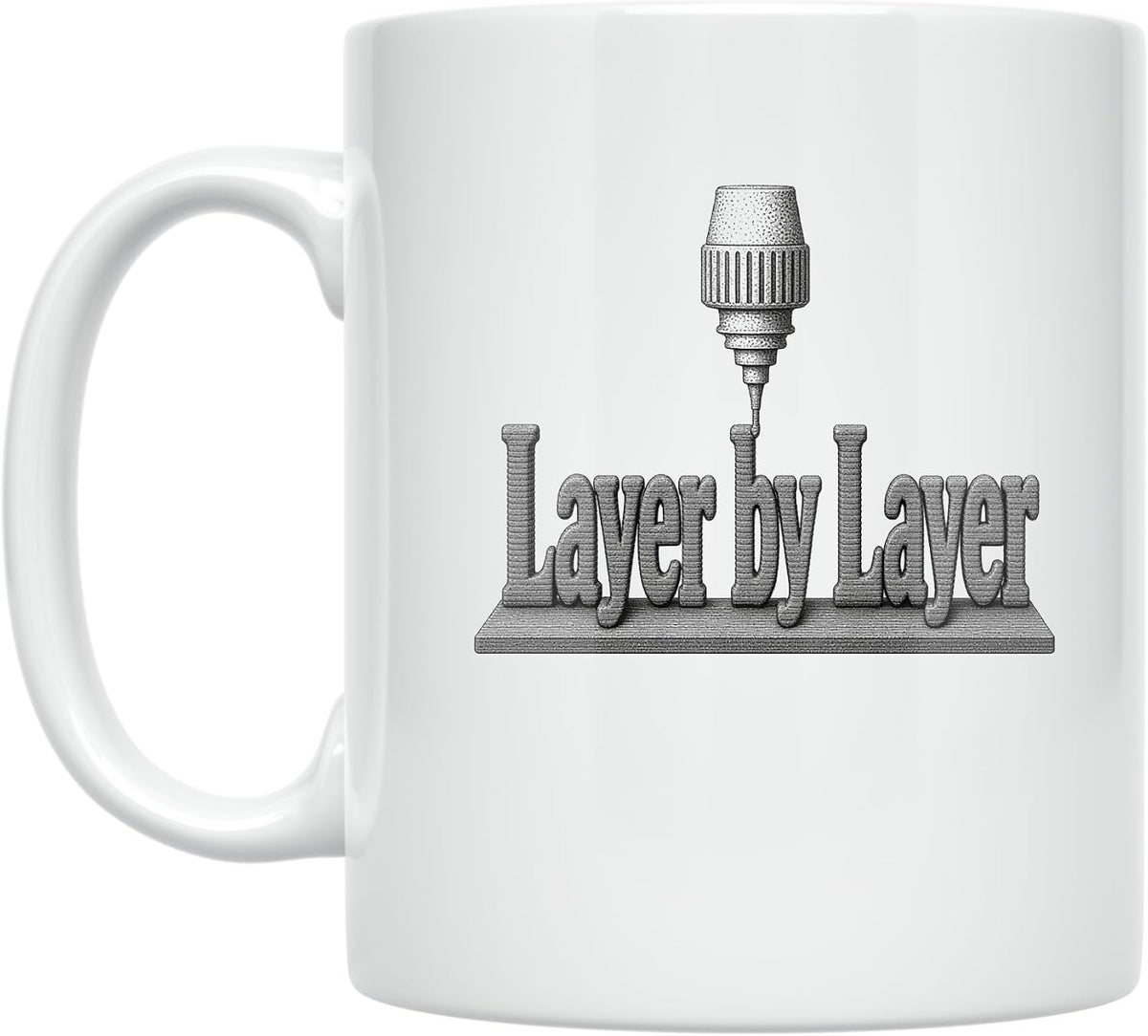 3d Printing Mug - Layer By Layer Design - Ceramic Ceramic Mug