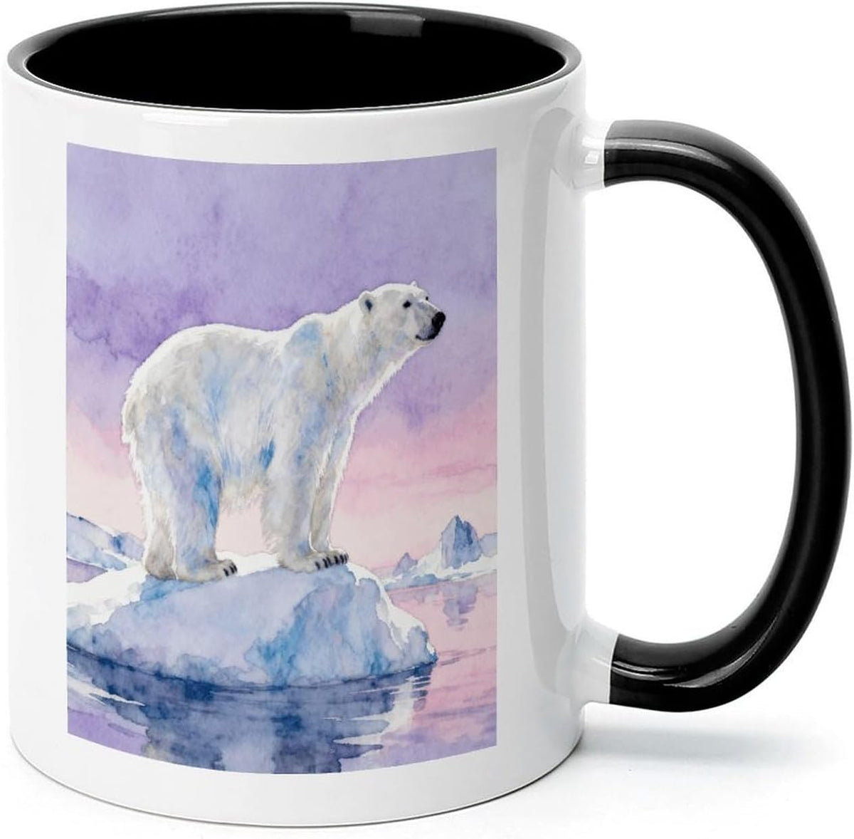 Polar Bear Inner Colored Heat Resistant Drinking Ceramic Mug