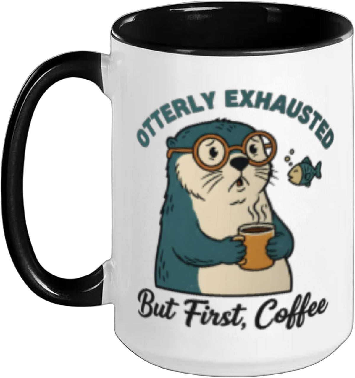 Cute Otter Animal Coffee Lover Design Gift Men Women Kids Ceramic Mug