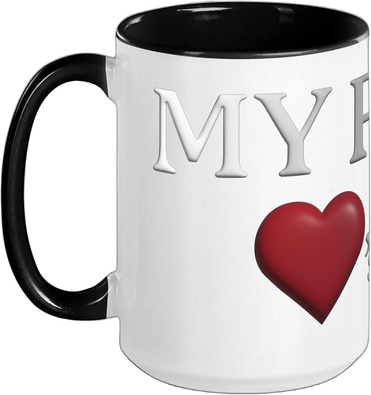 My Pepaw Loves (Heart Shape) Me! Ceramic Mug