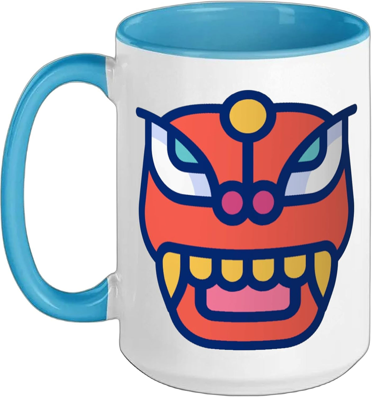 Barong Balinese Mythology King Of Spirits Lion Mask Ceramic Mug