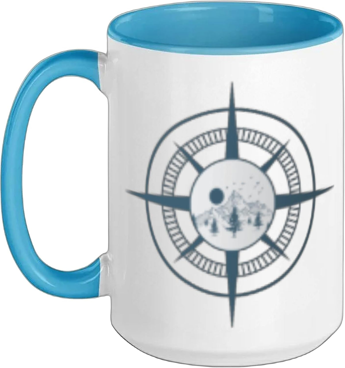Compass Rose Geocaching Navigation Ceramic Mug