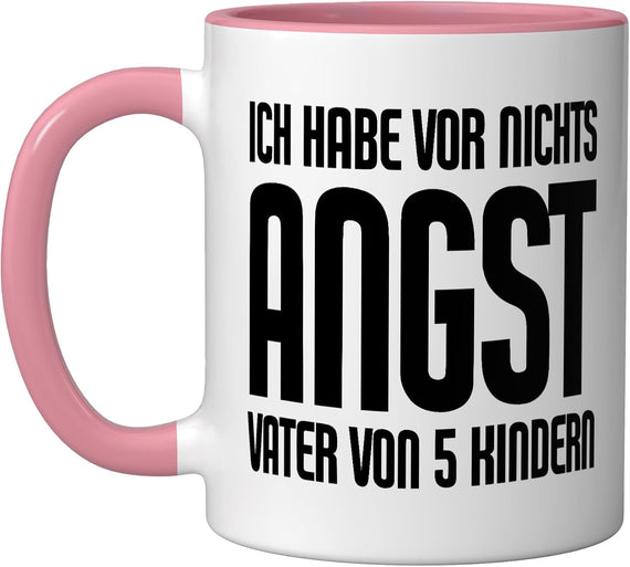 Father Of 5 Children German Text Funny Dad Of Five Ceramic Mug