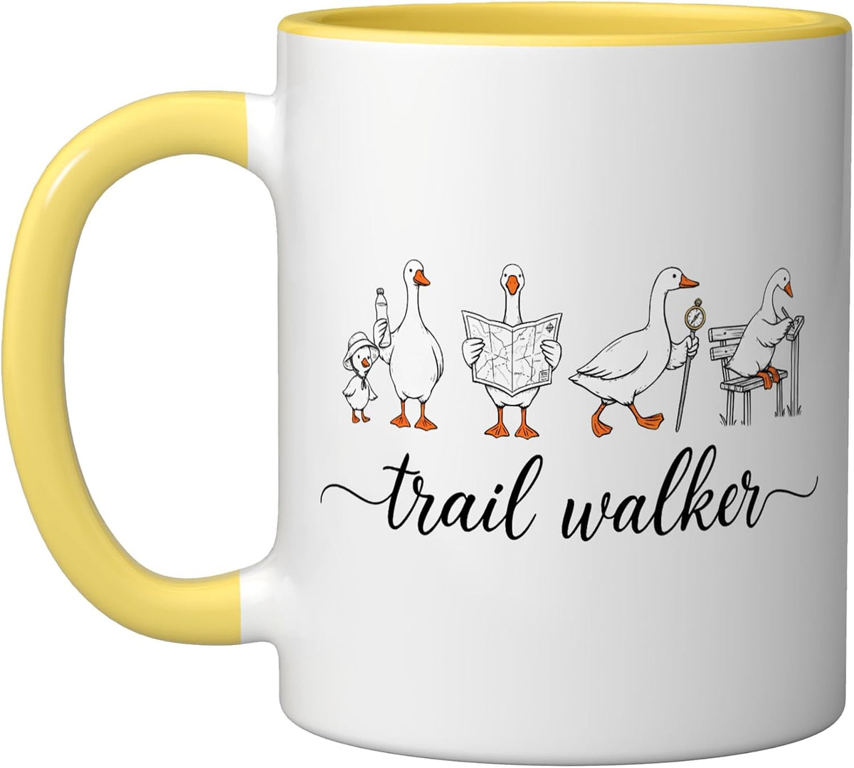 Cute Goose Trail Walker Hiking Crew Ceramic Mug