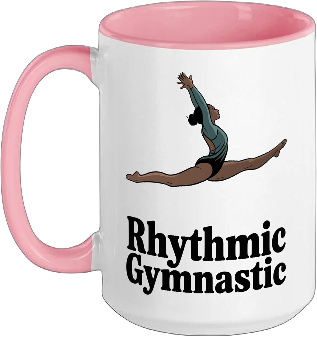 Rhythmic Gymnastic Girl Split Leap Ceramic Mug