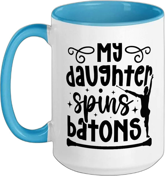 Proud Baton Twirling Mom Of A Baton Twirler Baton Twirl Ceramic Mug