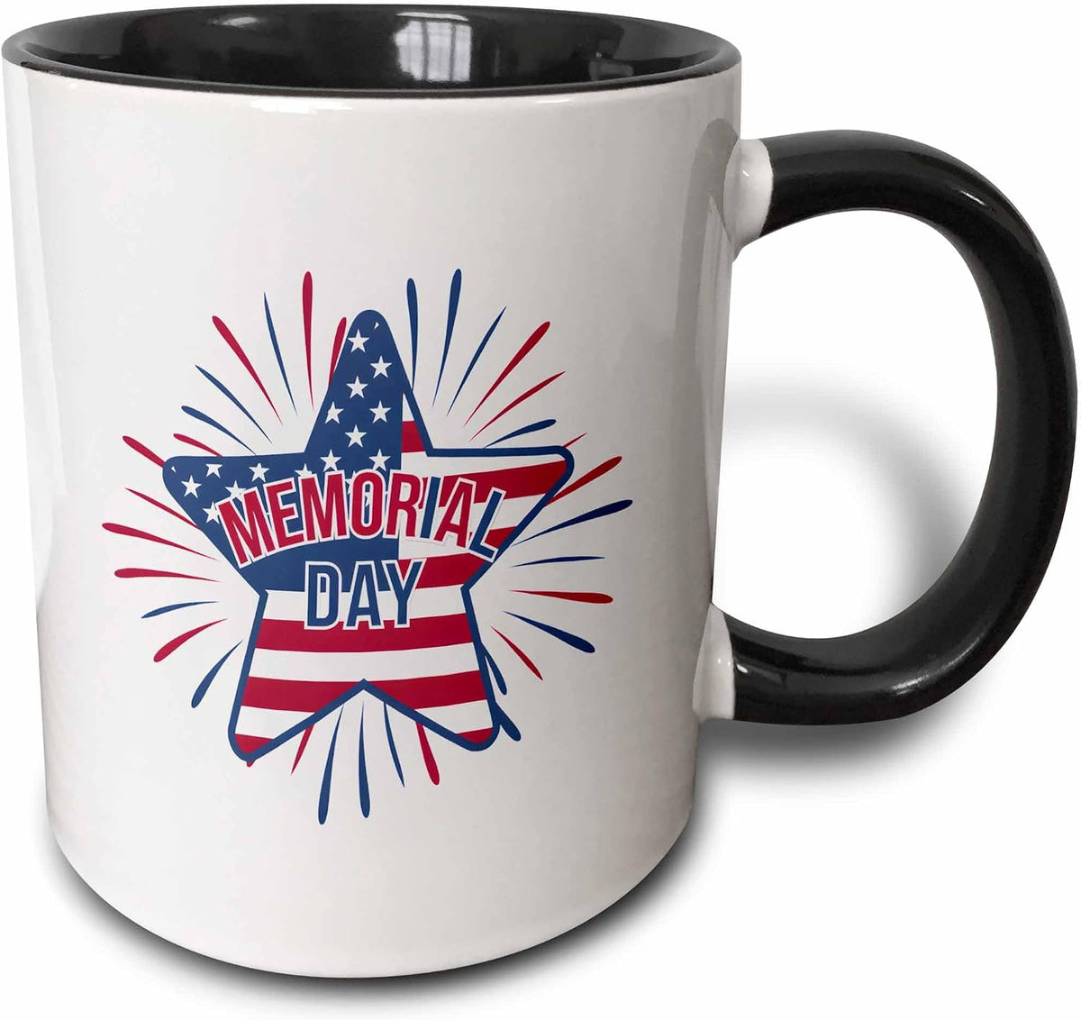 Memorial Day Shining Star Patriotic Ceramic Mug