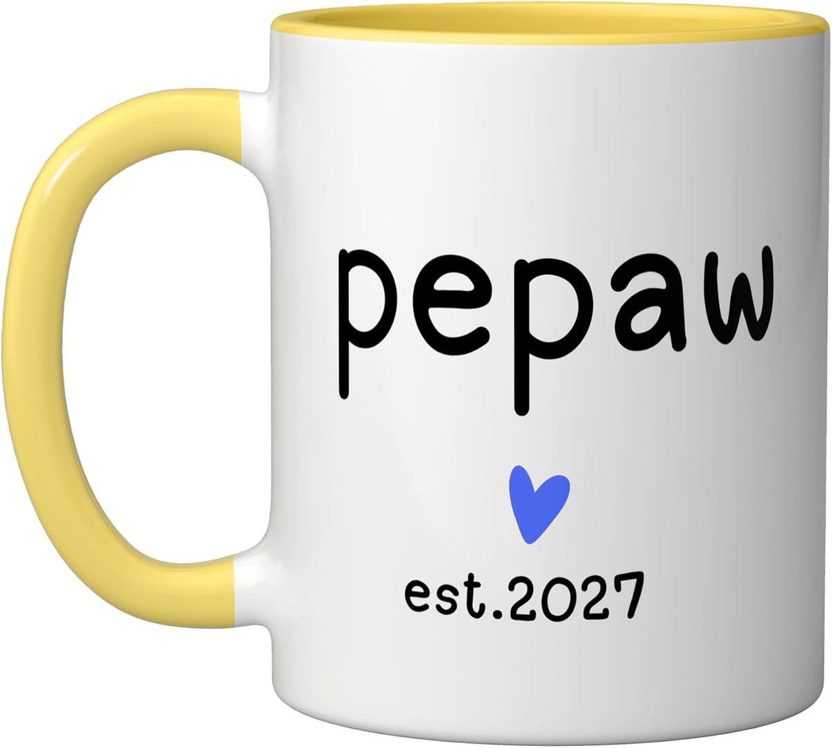 Pepaw Est 2027 Grandpa To Be Announcement Ceramic Mug
