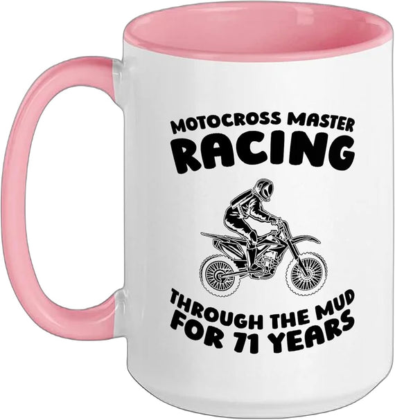 71 Years Old Dirt Bike Mx Motocross Supermoto 71th Ceramic Mug