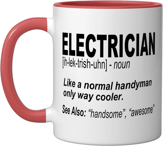 Definition Of Funny Electrician Ceramic Mug