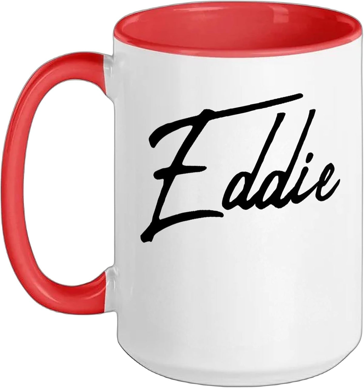 Beautiful Handwritten Font Eddie Calligraphy Ceramic Mug
