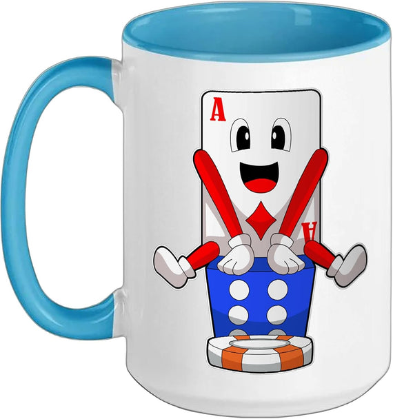 Poker Chips Poker Cards Card Game Ceramic Mug