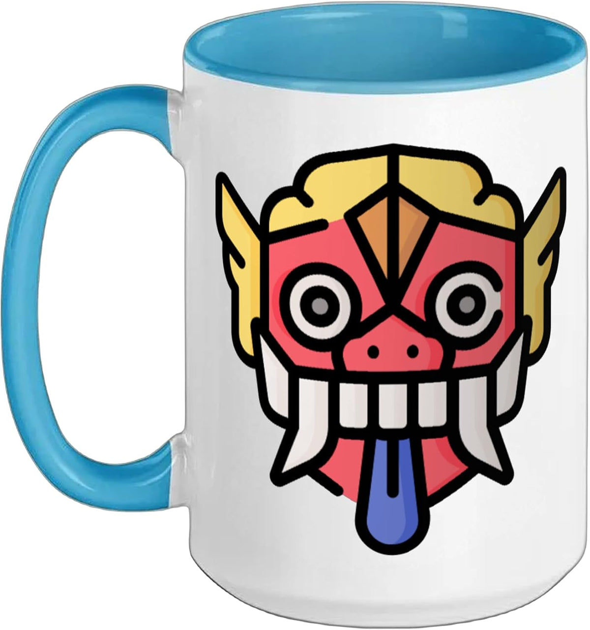 Barong Balinese Mythology King Of Spirits Lion Mask Ceramic Mug