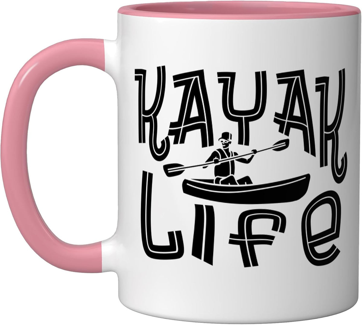 Kayaker Rafting-Boat-Paddle Kayak Is Life Kayak Kayaking Ceramic Mug