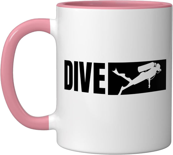 Vintage Distressed Scuba Diving Diver Ceramic Mug