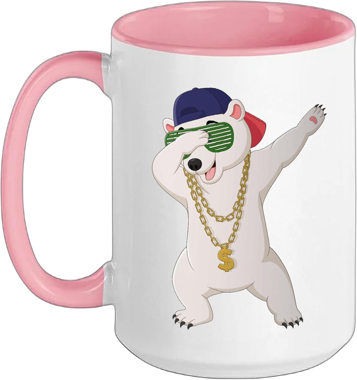 Funny Dancing Dabbing Polar Bear Gift Men Women Boys Girls Ceramic Mug
