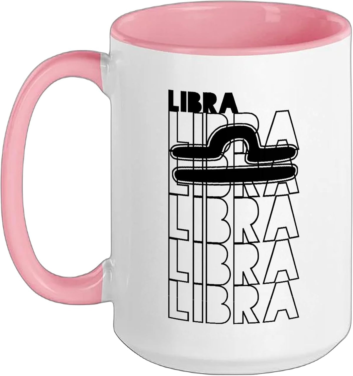 Libra Star Sign Typography Retro Vintage Astrology Ceramic Mug
